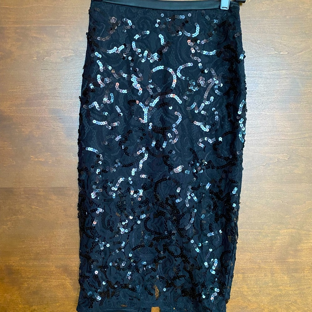 Sequin pencil skirt